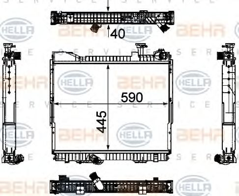 Imagine Radiator, racire motor HELLA 8MK 376 756-051