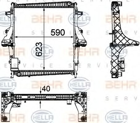 Imagine Radiator, racire motor HELLA 8MK 376 756-111