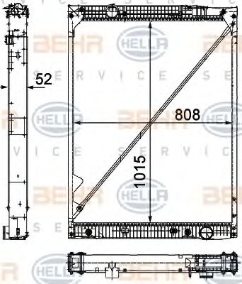 Imagine Radiator, racire motor HELLA 8MK 376 756-151