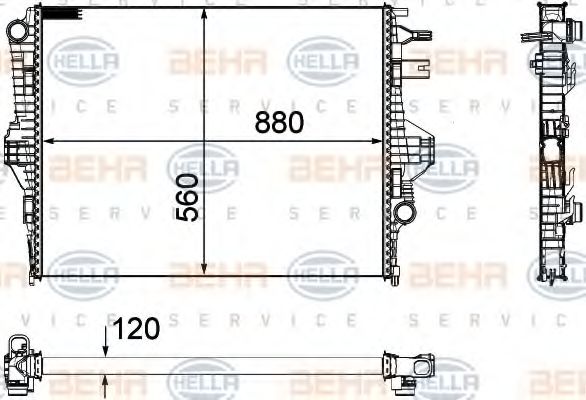 Imagine Radiator, racire motor HELLA 8MK 376 756-341