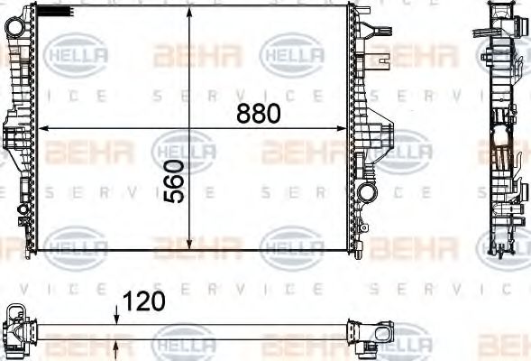 Imagine Radiator, racire motor HELLA 8MK 376 756-351