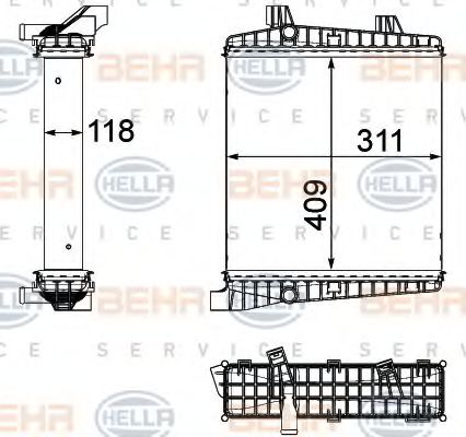 Imagine Radiator, racire motor HELLA 8MK 376 756-391