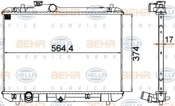 Imagine Radiator, racire motor HELLA 8MK 376 756-531