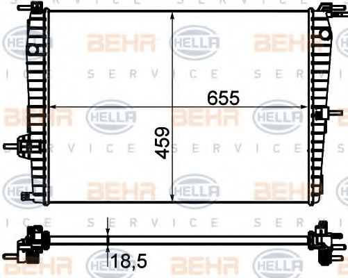 Imagine Radiator, racire motor HELLA 8MK 376 756-591