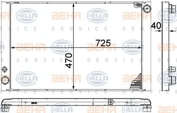 Imagine Radiator, racire motor HELLA 8MK 376 756-771