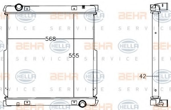 Imagine Radiator, racire motor HELLA 8MK 376 758-011