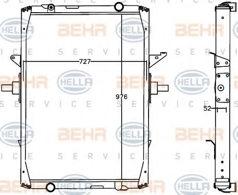 Imagine Radiator, racire motor HELLA 8MK 376 758-071