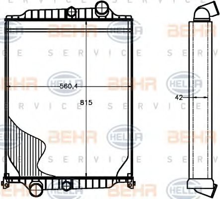 Imagine Radiator, racire motor HELLA 8MK 376 758-111