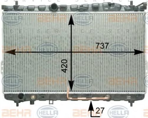 Imagine Radiator, racire motor HELLA 8MK 376 762-321