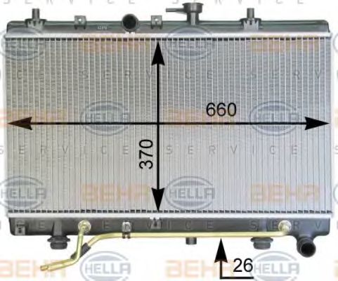 Imagine Radiator, racire motor HELLA 8MK 376 762-421