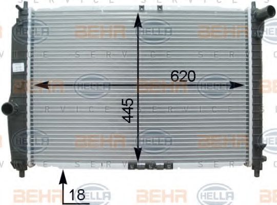 Imagine Radiator, racire motor HELLA 8MK 376 762-661