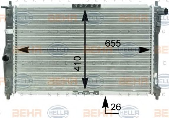 Imagine Radiator, racire motor HELLA 8MK 376 762-701