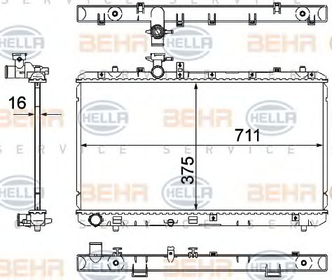 Imagine Radiator, racire motor HELLA 8MK 376 762-741