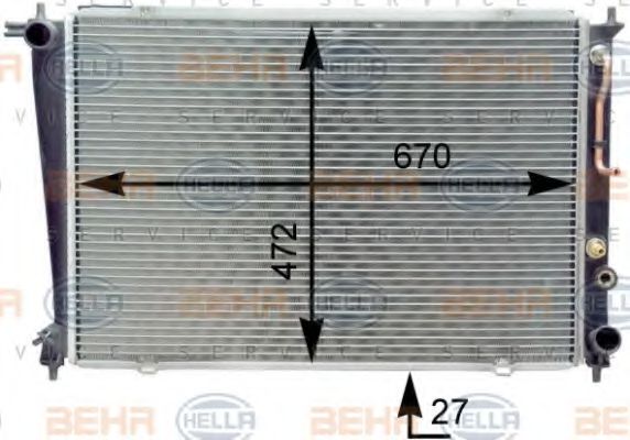 Imagine Radiator, racire motor HELLA 8MK 376 763-121