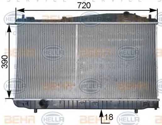 Imagine Radiator, racire motor HELLA 8MK 376 763-261