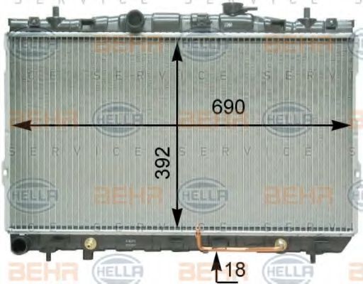 Imagine Radiator, racire motor HELLA 8MK 376 763-291