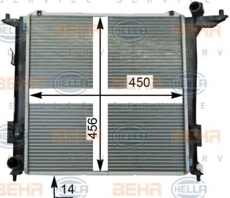 Imagine Radiator, racire motor HELLA 8MK 376 763-351