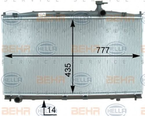 Imagine Radiator, racire motor HELLA 8MK 376 763-421