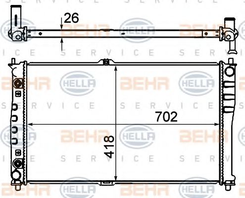 Imagine Radiator, racire motor HELLA 8MK 376 763-581