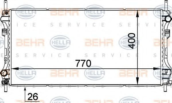 Imagine Radiator, racire motor HELLA 8MK 376 764-111