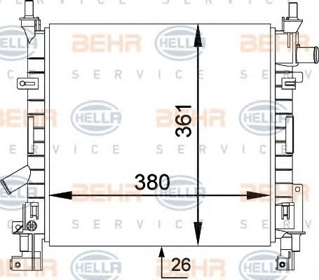 Imagine Radiator, racire motor HELLA 8MK 376 764-251