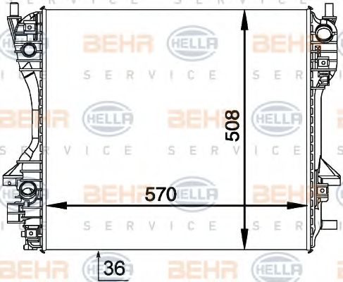 Imagine Radiator, racire motor HELLA 8MK 376 764-421