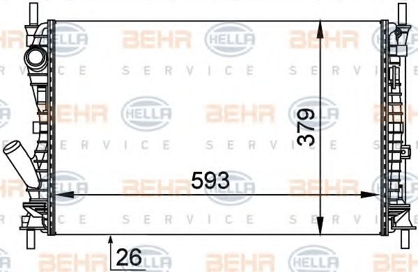 Imagine Radiator, racire motor HELLA 8MK 376 764-441