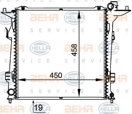 Imagine Radiator, racire motor HELLA 8MK 376 764-471