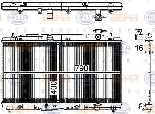 Imagine Radiator, racire motor HELLA 8MK 376 764-781