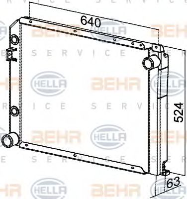 Radiator, racire motor HELLA 8MK 376 765-421