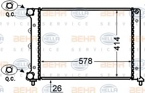 Imagine Radiator, racire motor HELLA 8MK 376 766-081