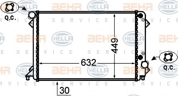 Imagine Radiator, racire motor HELLA 8MK 376 766-171