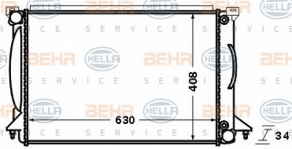 Imagine Radiator, racire motor HELLA 8MK 376 766-344