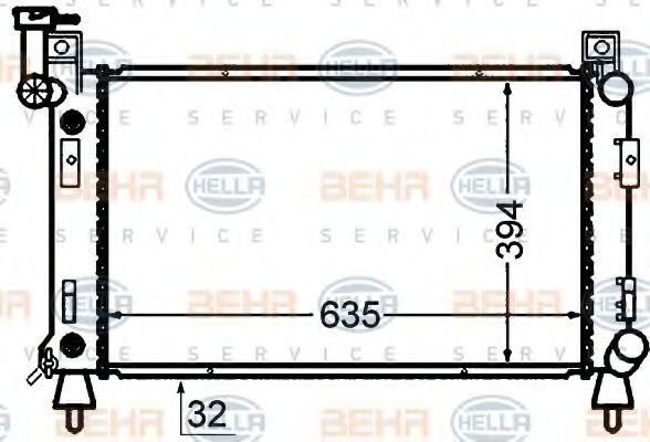 Imagine Radiator, racire motor HELLA 8MK 376 766-561