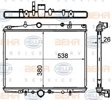 Imagine Radiator, racire motor HELLA 8MK 376 767-061