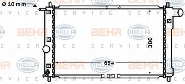 Imagine Radiator, racire motor HELLA 8MK 376 767-191