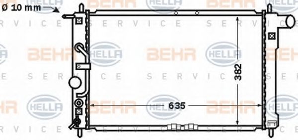 Imagine Radiator, racire motor HELLA 8MK 376 767-331