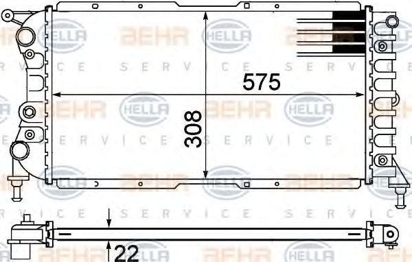 Imagine Radiator, racire motor HELLA 8MK 376 767-511