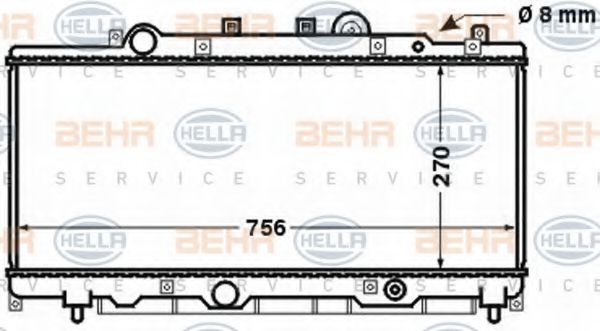 Imagine Radiator, racire motor HELLA 8MK 376 767-521