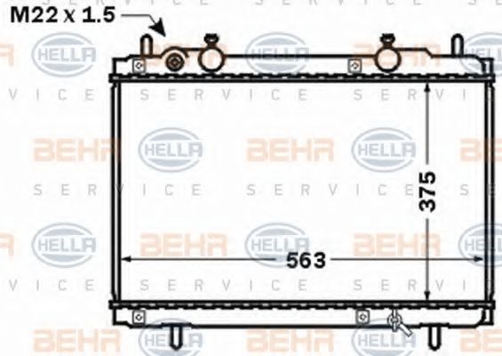 Imagine Radiator, racire motor HELLA 8MK 376 767-541