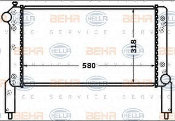 Imagine Radiator, racire motor HELLA 8MK 376 767-671