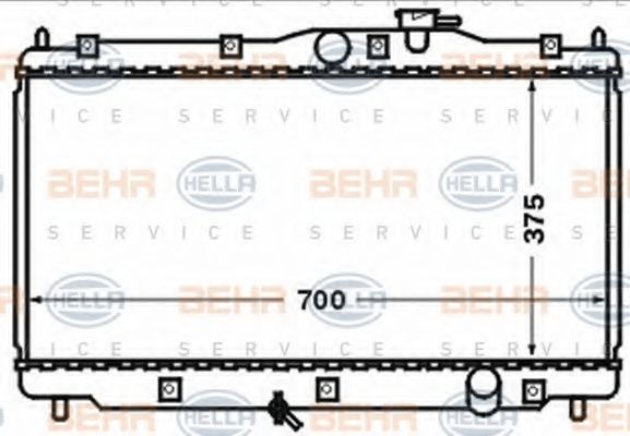 Imagine Radiator, racire motor HELLA 8MK 376 768-231