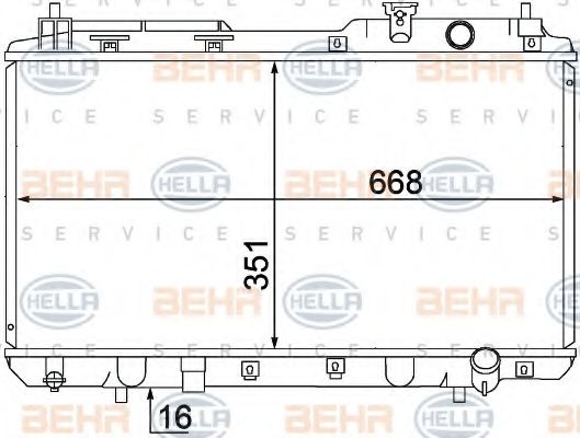 Imagine Radiator, racire motor HELLA 8MK 376 768-281