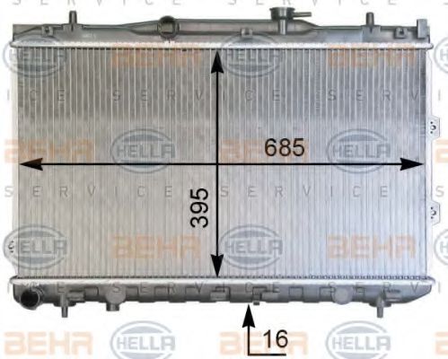 Imagine Radiator, racire motor HELLA 8MK 376 769-351