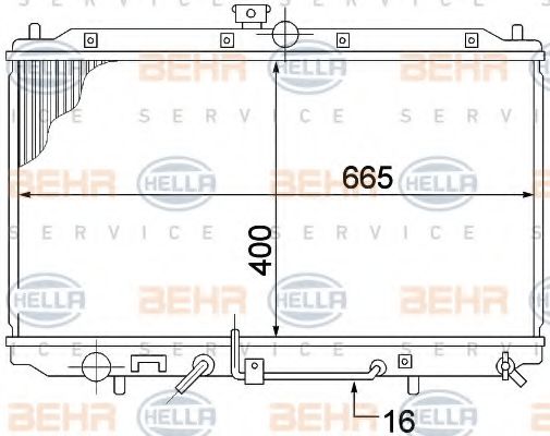 Imagine Radiator, racire motor HELLA 8MK 376 770-111