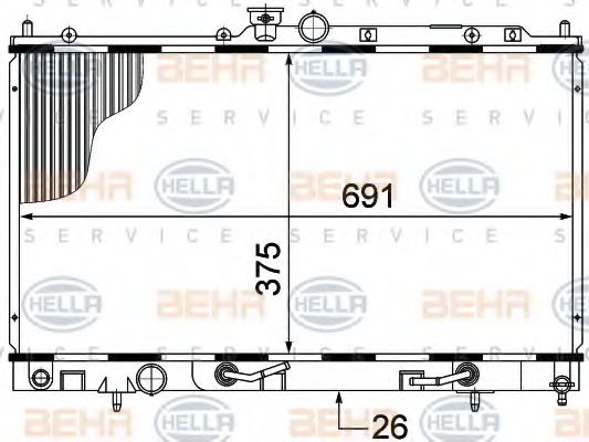 Imagine Radiator, racire motor HELLA 8MK 376 770-321