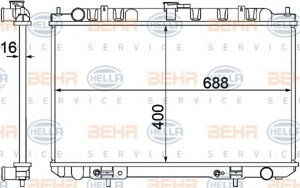 Imagine Radiator, racire motor HELLA 8MK 376 770-601