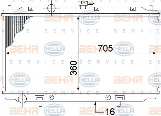 Imagine Radiator, racire motor HELLA 8MK 376 770-661