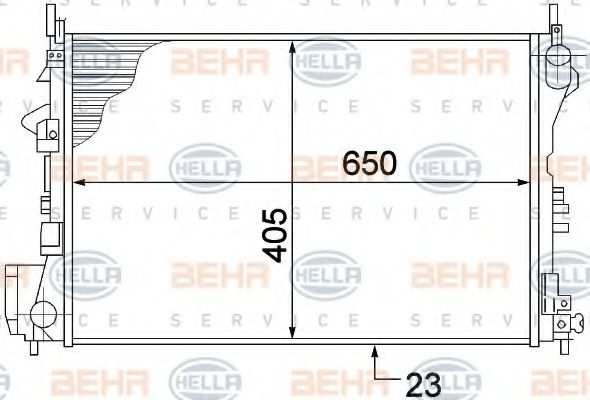 Imagine Radiator, racire motor HELLA 8MK 376 771-201