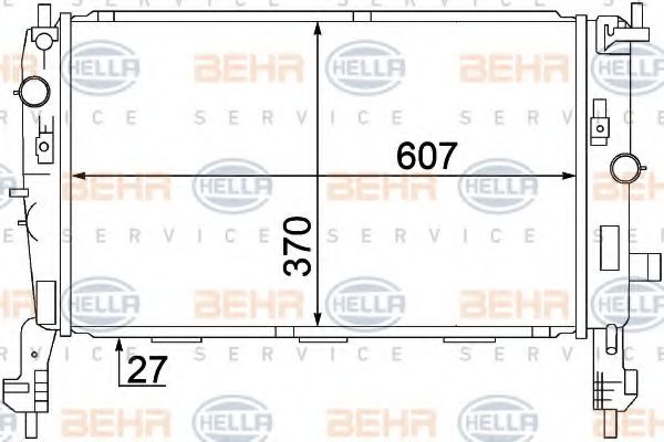 Imagine Radiator, racire motor HELLA 8MK 376 771-231